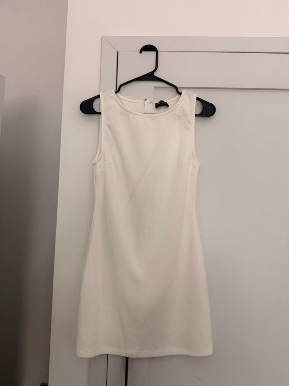 White Fox Boutique Cream Sleeveless Mini Shift Dress